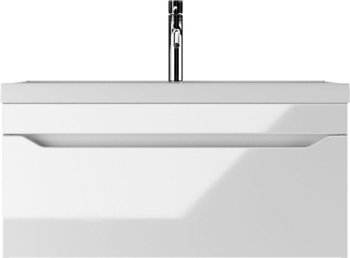 Тумба подвесная под умывальник "Bazis 90" Ева с одним ящиком В1 Айсберг (DA5904T) | фото 3