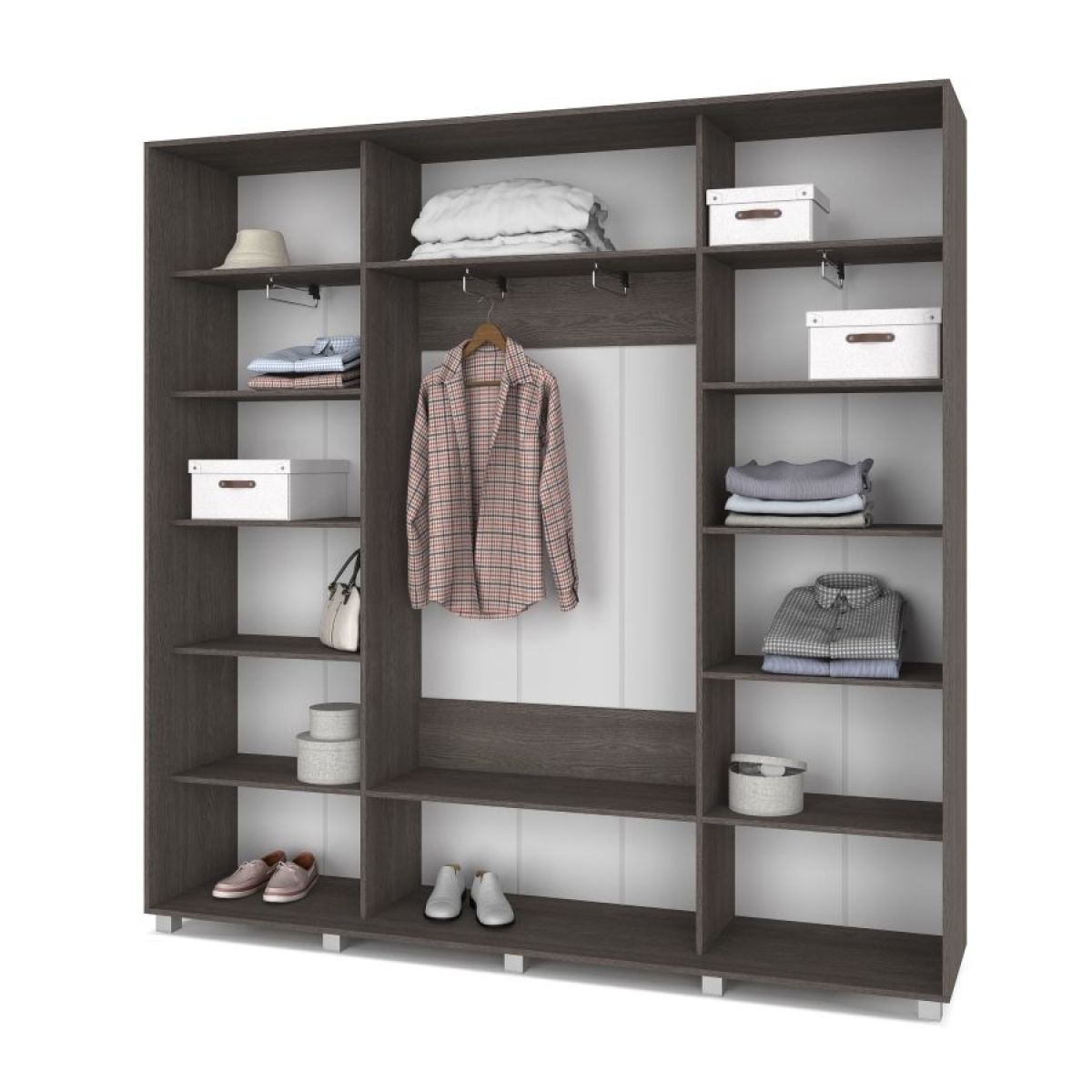 МАРТИН Шкаф-купе с зеркалами Анкор темный (2400*450) М443 | фото 2