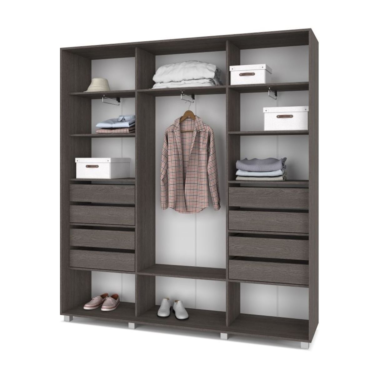 МАРТИН Шкаф-купе с зеркалами Анкор темный (2400*450) М443 | фото 4