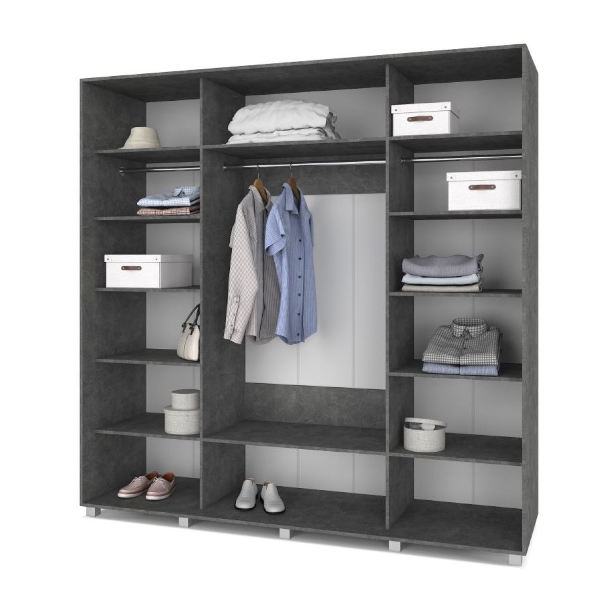 МАРТИН Шкаф-купе Камень темный (2200*600) М621 | фото 2