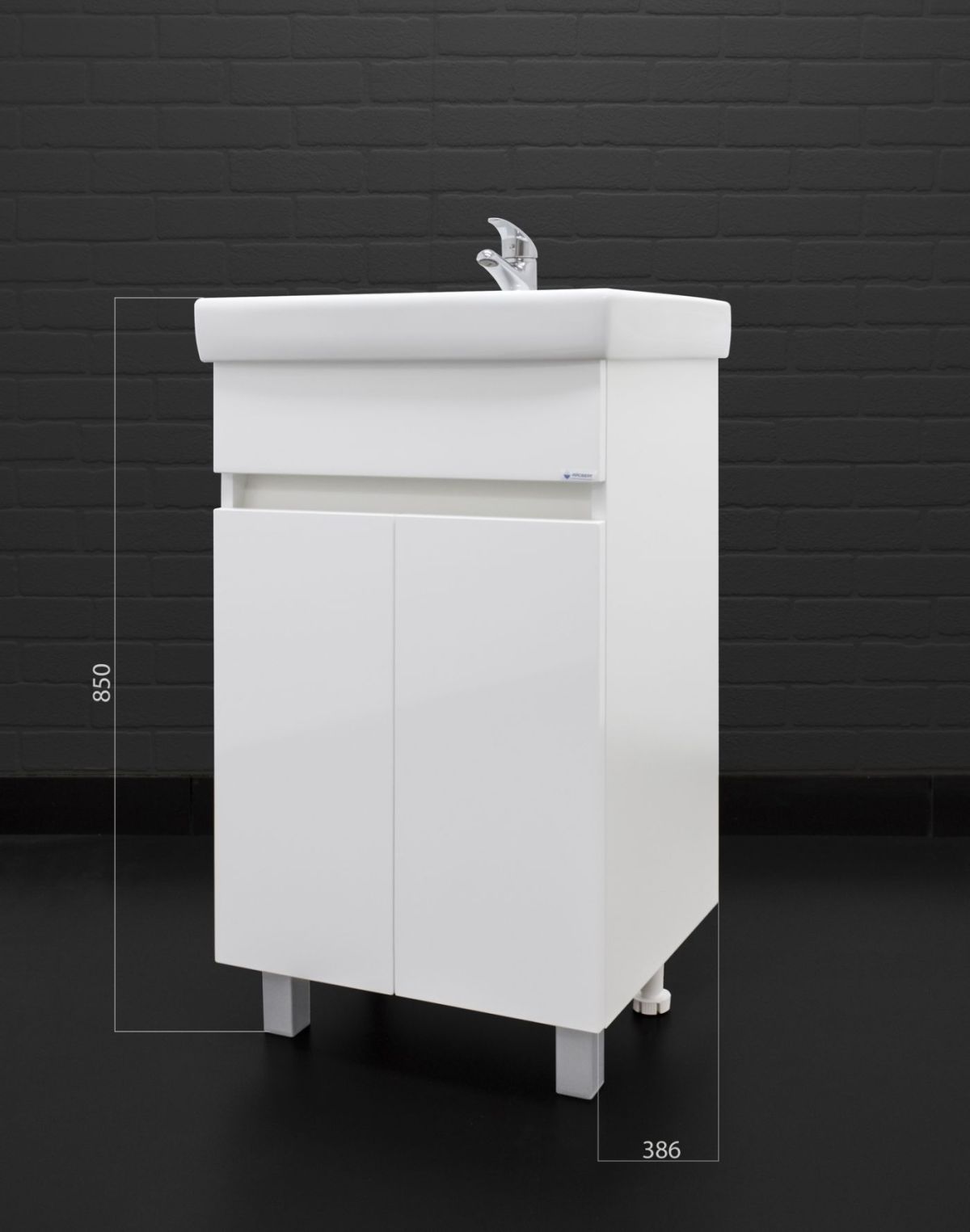 Тумба под умывальник "Енисей 50 Норма" без ящика АЙСБЕРГ (DA1620T) | фото 5