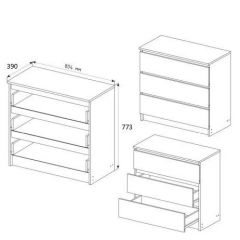 МОРИ МК 803 (МК800.1) Комод (белый) | фото 3